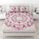 Jaipuri Sanganeri 100% Cotton Bedsheet – Queen Size (90×100 Inches) - Grey