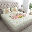 Soft Cotton Jaipuri Sanganeri Bedsheet – Queen Size (Fast Color Guarantee) - Green